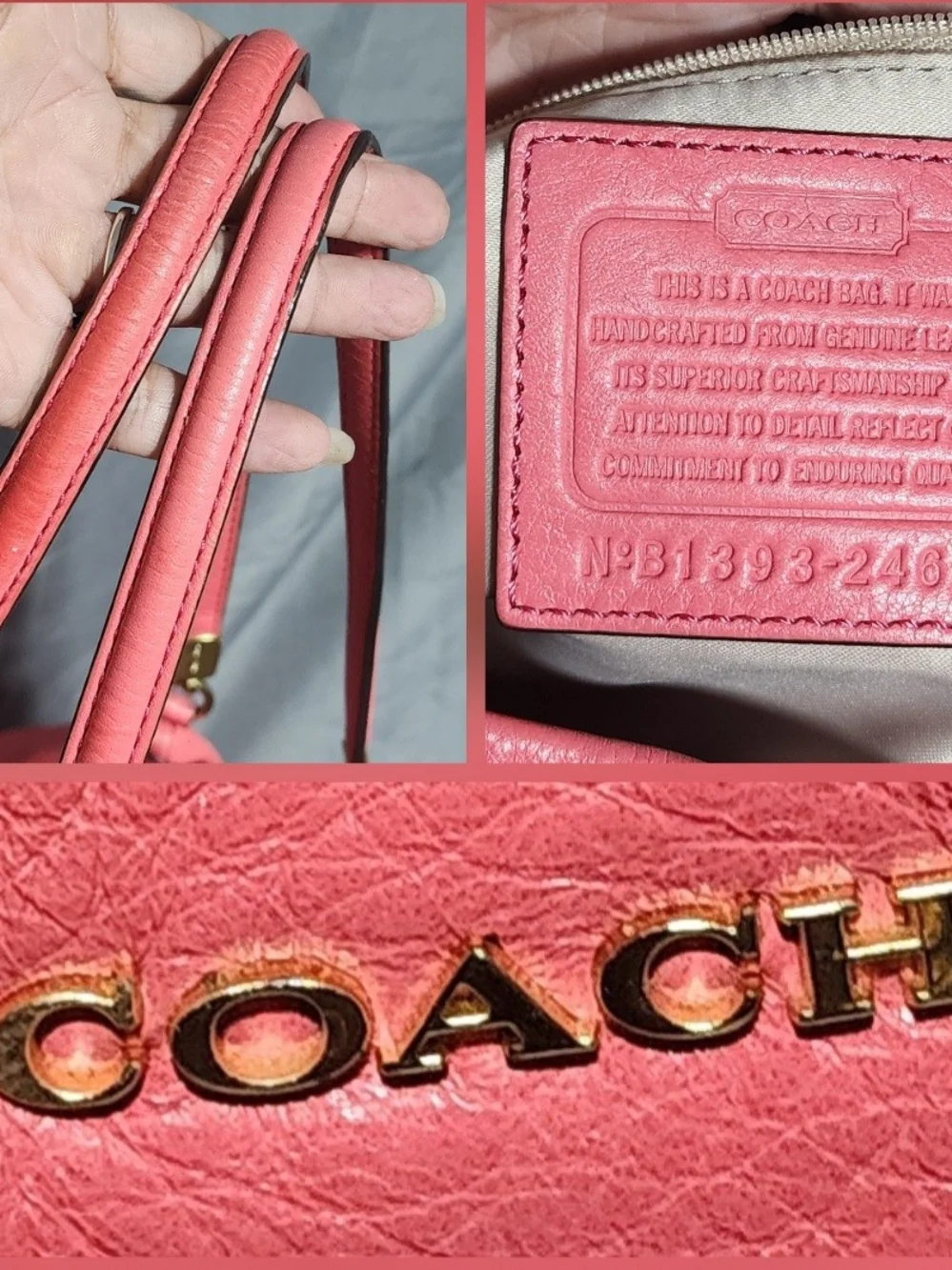 Coach Madison Pheobe Pink Leather Hobo Shoulderbag Purse